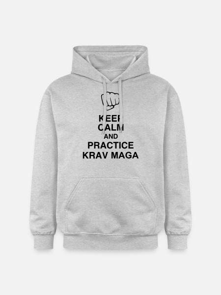 Krav Maga / Krav-Maga / Fight / Martial Art - Gildan Unisex Softstyle® Midweight Hoodie - Hellgrau meliert