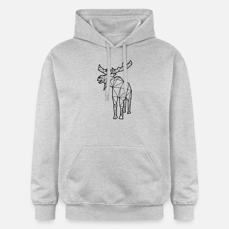 Polygone d'orignal - Sweat à capuche Softstyle® Gildan Unisexe - gris clair chiné