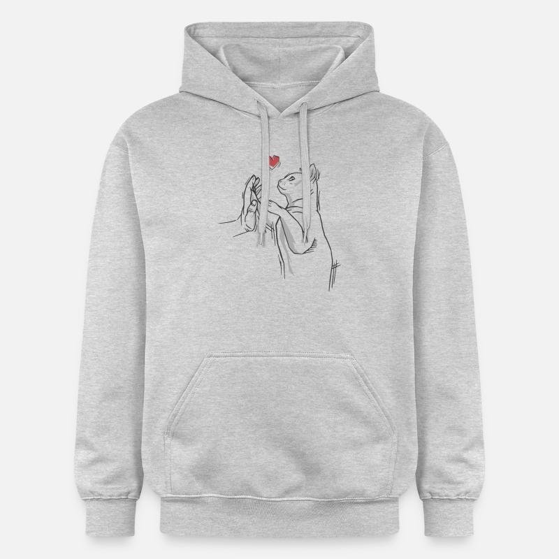 Chat Chat - Sweat à capuche Softstyle® Gildan Unisexe - gris clair chiné