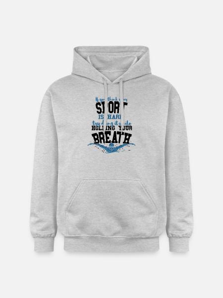 Swimming Swim Gift - Gildan Unisex Softstyle® Midweight Hoodie - light heather grey