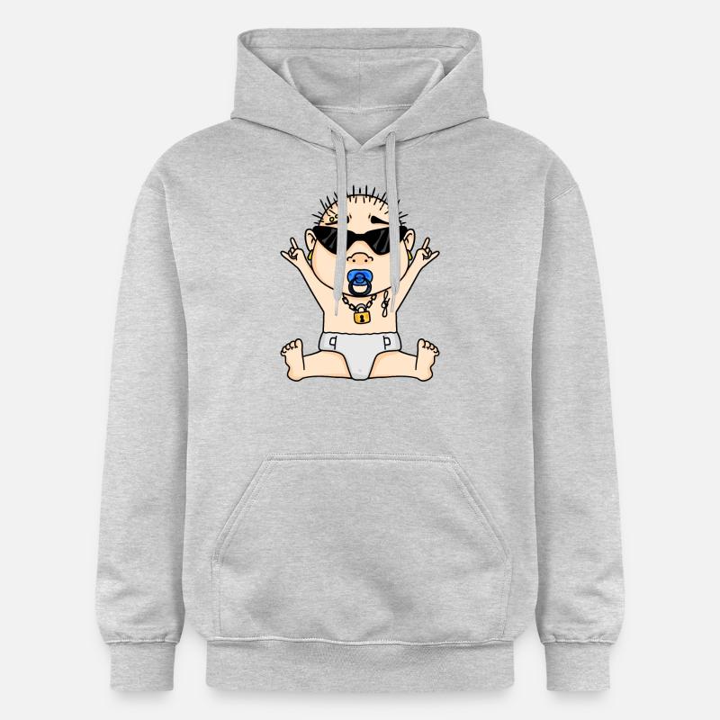 Cool bébé - Sweat à capuche Softstyle® Gildan Unisexe - gris clair chiné