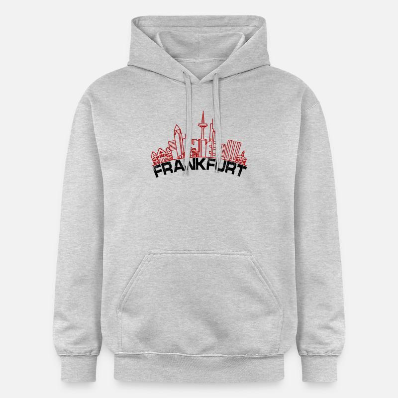 Gratte-ciel de Francfort - Sweat à capuche Softstyle® Gildan Unisexe - gris clair chiné