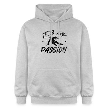 Skifahren leidenschaft - Gildan Unisex Softstyle® Midweight Hoodie - Hellgrau meliert - Vorne - Liana (172cm) & Jaron (178cm)