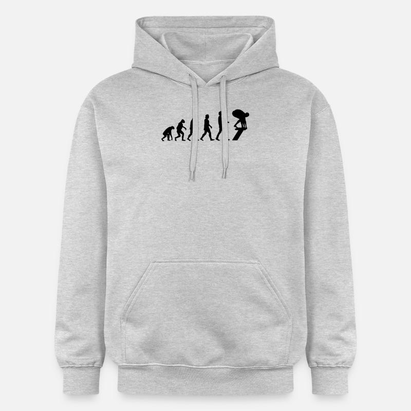 Nageurs Evolution Natation Cadeau - Sweat à capuche Softstyle® Gildan Unisexe - gris clair chiné