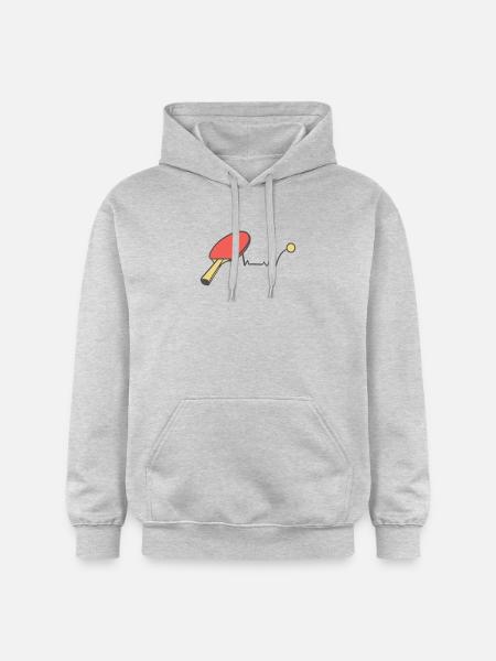 Tafeltennis Heartbeat ECG Pulse Player Player Player - Gildan uniseks Softstyle® Midweight hoodie - lichtgrijs gemêleerd