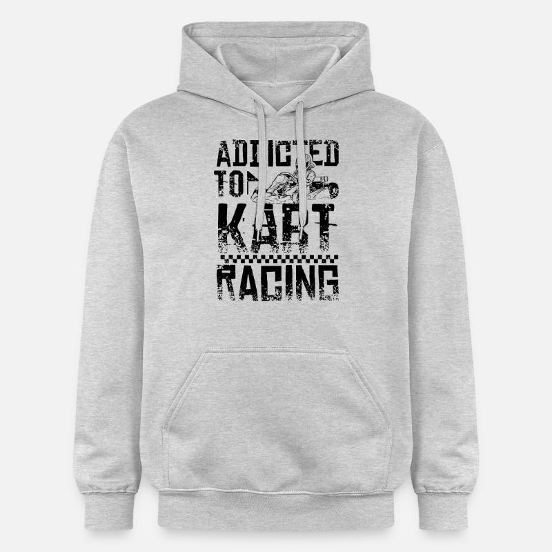 Addicted to go kart - Sweat à capuche Softstyle® Gildan Unisexe - gris clair chiné