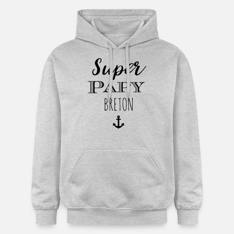 Super Papy Breton - Sweat à capuche Softstyle® Gildan Unisexe - gris clair chiné