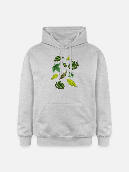 Indoor Plants Plants Leaves - Gildan Unisex Softstyle® Midweight Hoodie - light heather grey