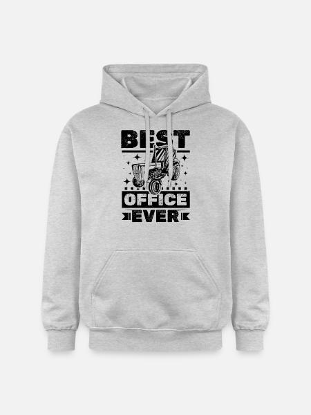 Traktor Office - Gildan Unisex Softstyle® Midweight Hoodie - Hellgrau meliert
