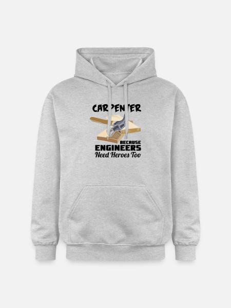 Artisans charpentiers - Sweat à capuche Softstyle® Gildan Unisexe - gris clair chiné