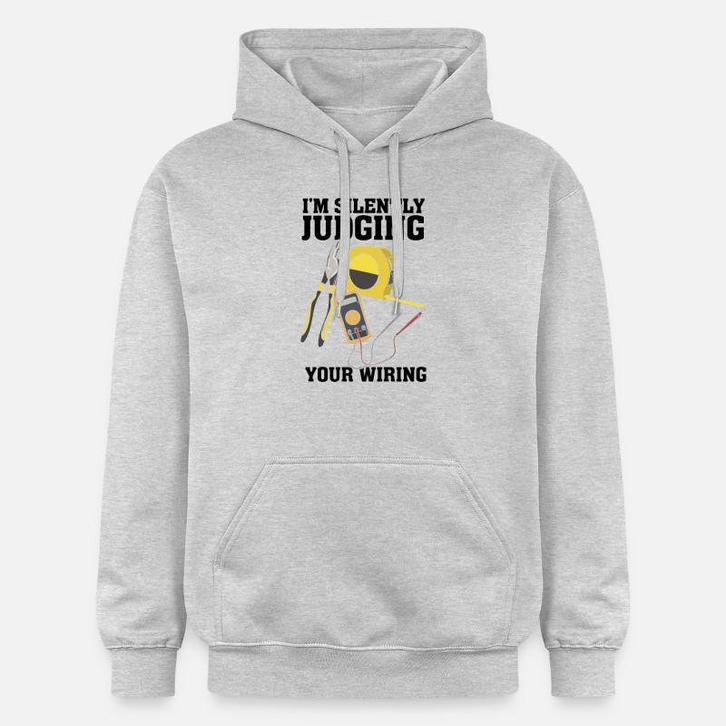 Profession d’humoriste électricien - Sweat à capuche Softstyle® Gildan Unisexe - gris clair chiné