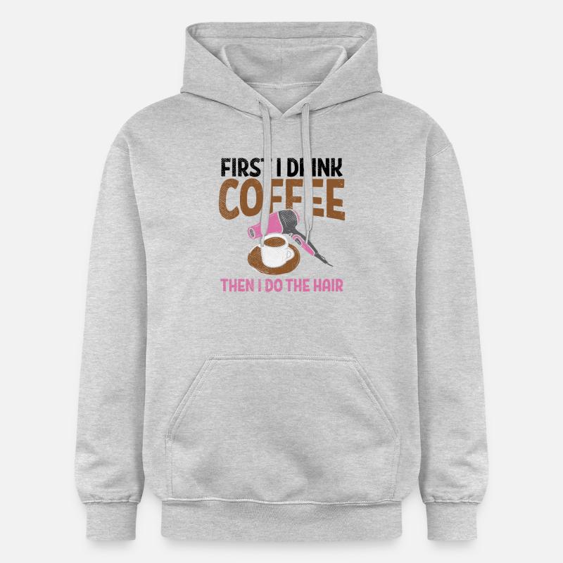 Coiffeur Café Coiffeur - Sweat à capuche Softstyle® Gildan Unisexe - gris clair chiné