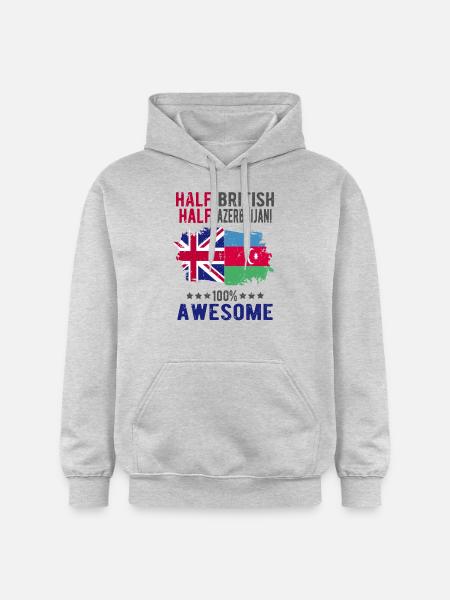Half British Half Azerbaijanis - Gildan Unisex Softstyle® Midweight Hoodie - light heather grey