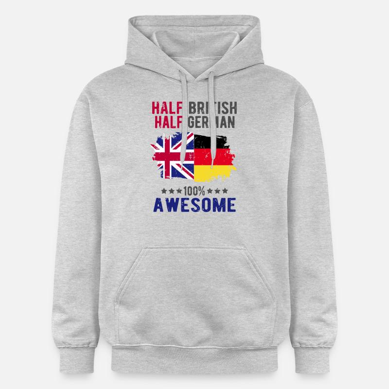 Moitié britannique moitié allemand - Sweat à capuche Softstyle® Gildan Unisexe - gris clair chiné