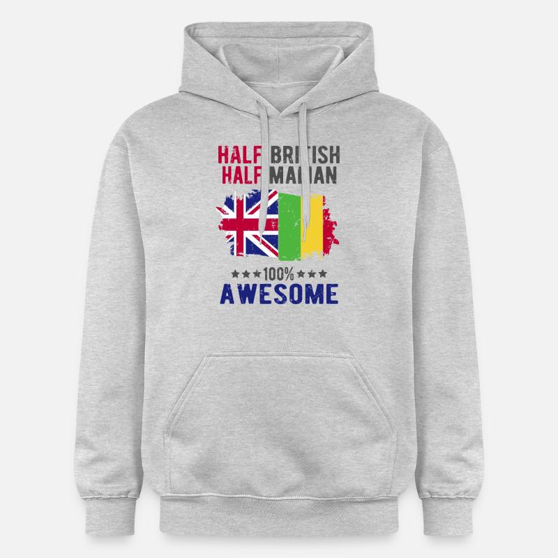 Moitié britannique moitié maliens - Sweat à capuche Softstyle® Gildan Unisexe - gris clair chiné