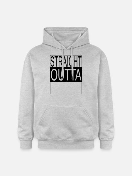 Straight outta Template - Gildan Unisex Softstyle® Midweight Hoodie - light heather grey