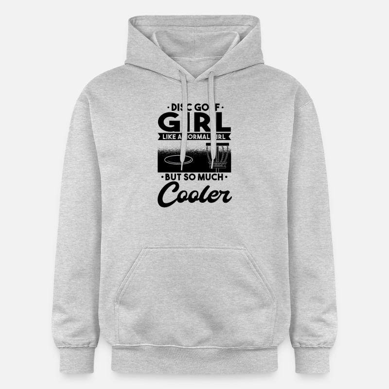 Disc Golf Girl Citation - Sweat à capuche Softstyle® Gildan Unisexe - gris clair chiné
