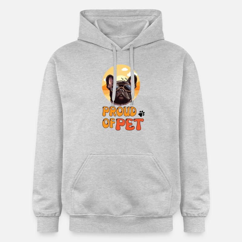 FIER DE PET - Sweat à capuche Softstyle® Gildan Unisexe - gris clair chiné