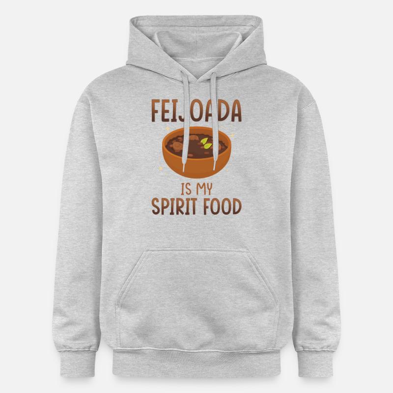 Feijoada est mon plat préféré - Sweat à capuche Softstyle® Gildan Unisexe - gris clair chiné