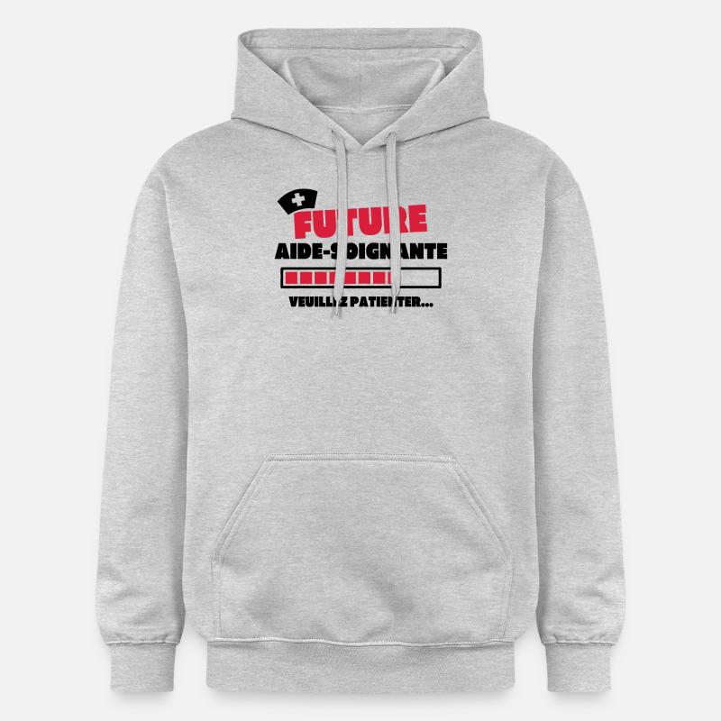 Future aide soignante - Sweat à capuche Softstyle® Gildan Unisexe - gris clair chiné