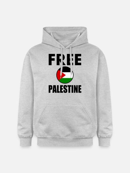Free palestine - Gildan Unisex Softstyle® Midweight Hoodie - light heather grey
