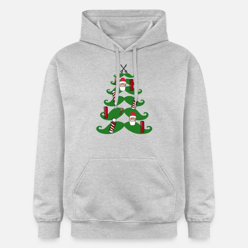 Salon de coiffure Noël - Sweat à capuche Softstyle® Gildan Unisexe - gris clair chiné