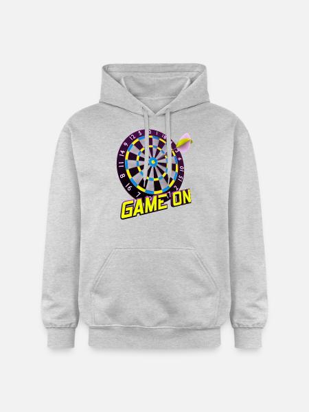 Jeu de fléchettes activé - Jaune - Sweat à capuche Softstyle® Gildan Unisexe - gris clair chiné