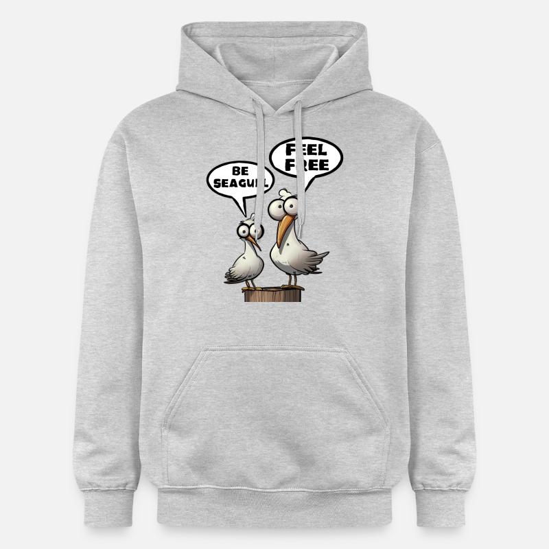 Be Seagull sentez-vous libre - Sweat à capuche Softstyle® Gildan Unisexe - gris clair chiné