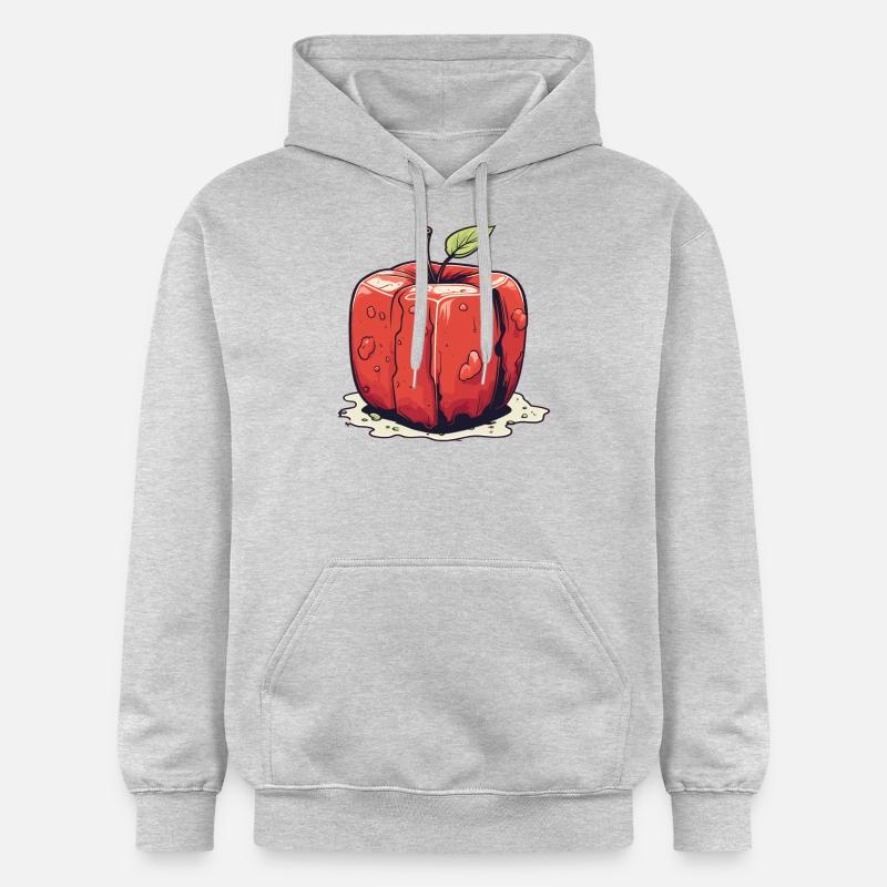 Würfel Apfel Cube Apple - Sweat à capuche Softstyle® Gildan Unisexe - gris clair chiné