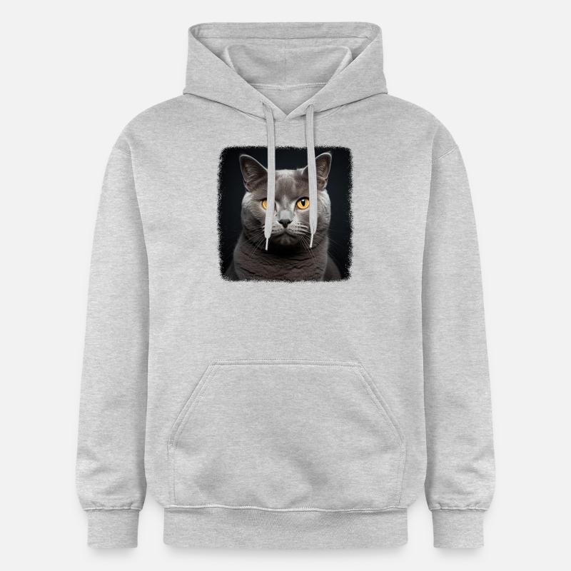 Chat Chartreux Chat Chartreux - Sweat à capuche Softstyle® Gildan Unisexe - gris clair chiné