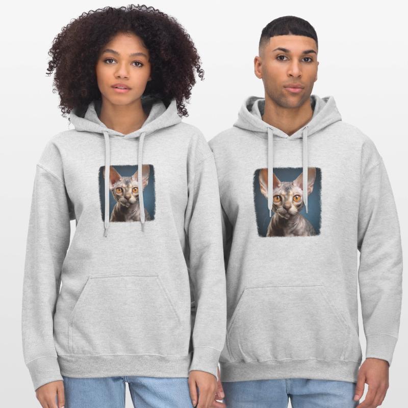 Chaton Devon Rex Chat Devon Rex Sweat à capuche Softstyle® Gildan Unisexe