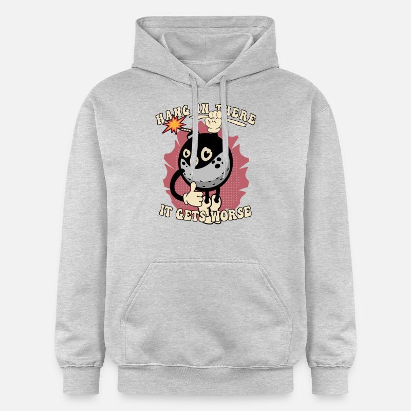 Persévérant - Sweat à capuche Softstyle® Gildan Unisexe - gris clair chiné