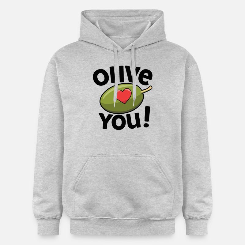 OLIVE VOUS - Sweat à capuche Softstyle® Gildan Unisexe - gris clair chiné