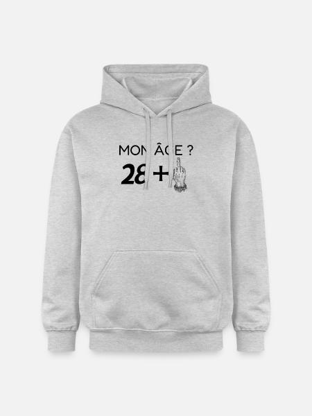 mon âge 29 - Sweat à capuche Softstyle® Gildan Unisexe - gris clair chiné