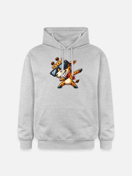 Cool Giraffe Dabbing Sunglasses - Gildan Unisex Softstyle® Midweight Hoodie - light heather grey