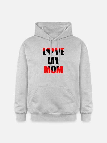 Amour ma maman - Sweat à capuche Softstyle® Gildan Unisexe - gris clair chiné