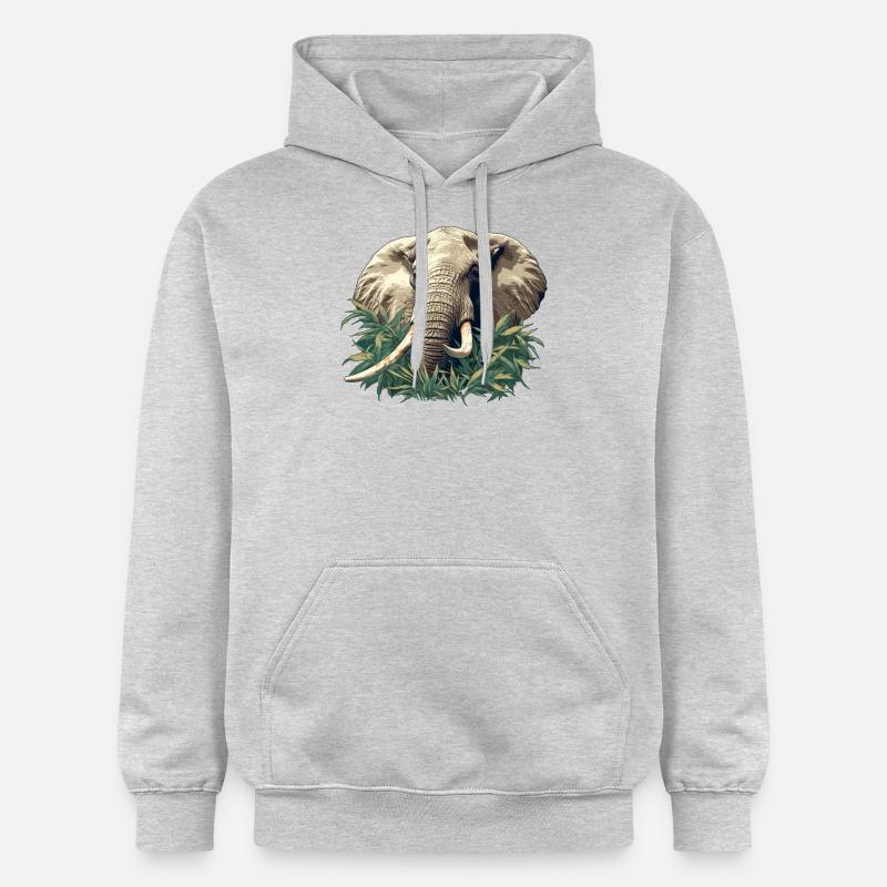 Éléphant Éléphant - Sweat à capuche Softstyle® Gildan Unisexe - gris clair chiné