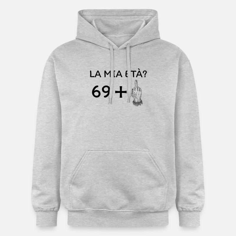 Mon âge 70 ans - Sweat à capuche Softstyle® Gildan Unisexe - gris clair chiné