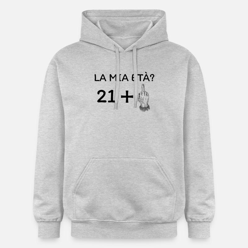 mon âge 22 ans - Sweat à capuche Softstyle® Gildan Unisexe - gris clair chiné