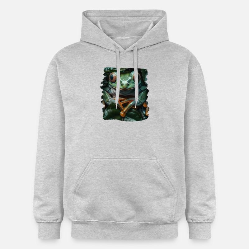 Rainette Baumfrösche Baumfrosch - Sweat à capuche Softstyle® Gildan Unisexe - gris clair chiné