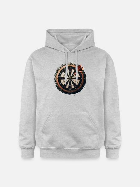 DARTBOARD WITH DARTS IN IT - Gildan Unisex Softstyle® Midweight Hoodie - light heather grey