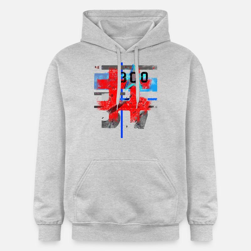 Abstrait Décontracté - Sweat à capuche Softstyle® Gildan Unisexe - gris clair chiné