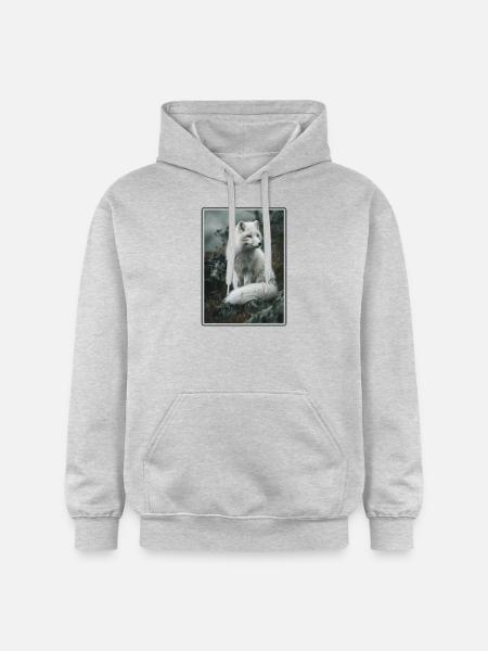 Arctic Fox Polarfüchse Polarfuchs - Gildan Unisex Softstyle® Midweight Hoodie - light heather grey
