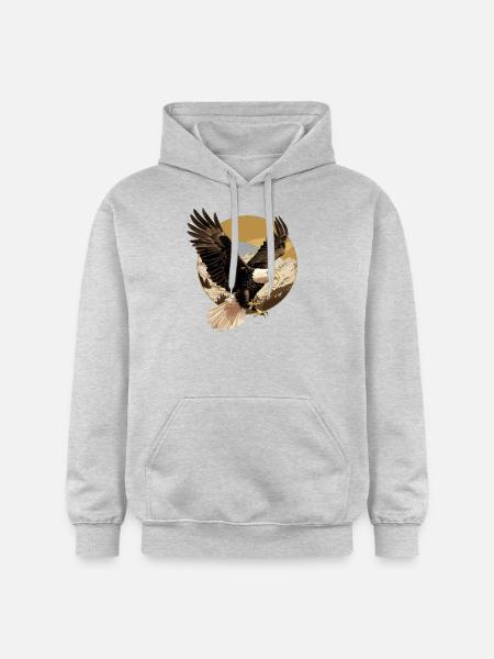 Havørn Weißkopfseeadler - Gildan Softstyle® Midweight unisex-hoodie - lysegrå meleret