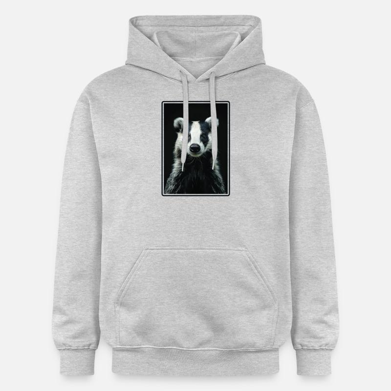 Blaireau Dachse Dachs - Sweat à capuche Softstyle® Gildan Unisexe - gris clair chiné