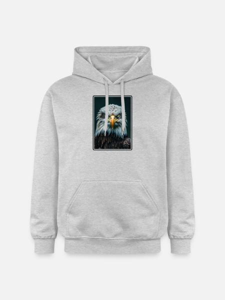 Bald Eagle Weißkopfseeadler - Gildan Unisex Softstyle® Midweight Hoodie - light heather grey