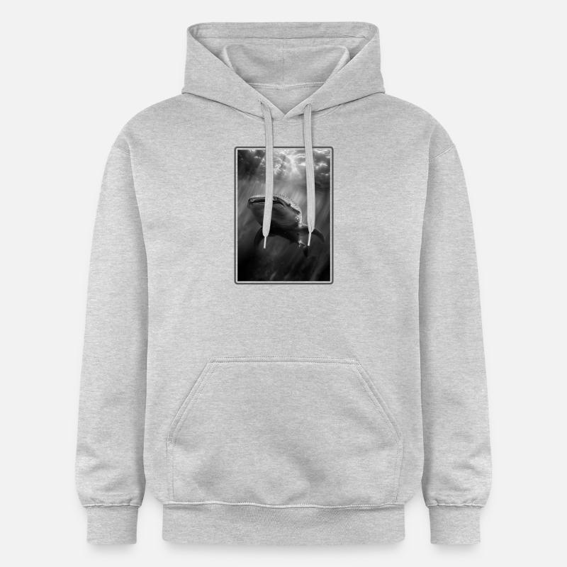 requin-baleine Requin-baleine requin-baleine - Sweat à capuche Softstyle® Gildan Unisexe - gris clair chiné