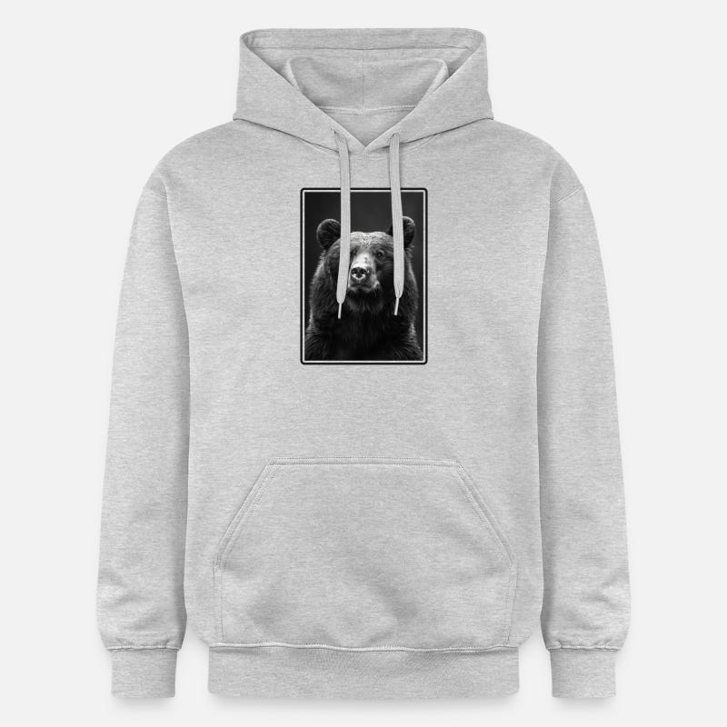 Ours Bären Bär - Sweat à capuche Softstyle® Gildan Unisexe - gris clair chiné