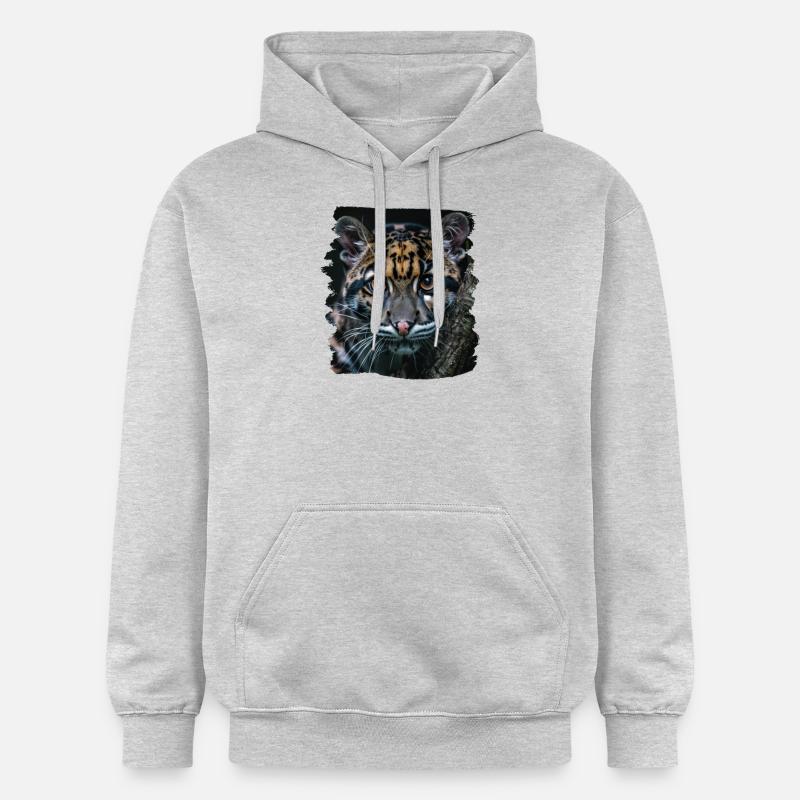 Nebelparder nébelpard néopard nébuleux - Sweat à capuche Softstyle® Gildan Unisexe - gris clair chiné