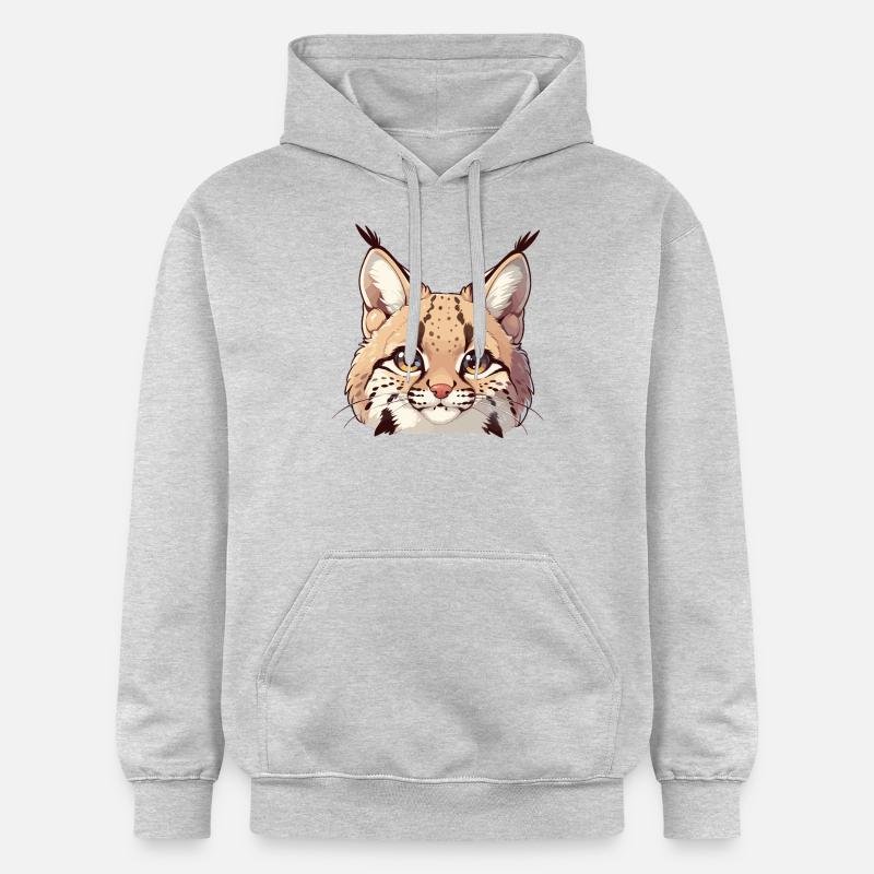 Lynx Luchse Luchs - Sweat à capuche Softstyle® Gildan Unisexe - gris clair chiné